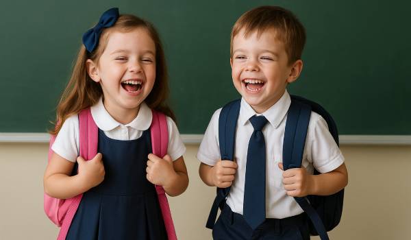 عکاسی از کودک در روز اول مدرسه با موبایل